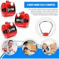 thumbnail image 6 of TOODOO 6 Pack Hand Tally Counter 4 Digit Mechanical Palm Clicker Plastic Hand Held Counter Clicker with Metal Finger Ring for School Golf Sports Events Office Stadium, 6 of 10