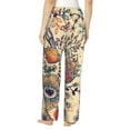 thumbnail image 3 of Bingfone Pajamas For Women,Floral With Birds And Fantasy Flowers Pajama Pants With Pockets-X-Large, 3 of 9