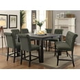 thumbnail image 3 of Furniture of America Freiden Rustic Square Counter Height Dining Table, Antique Black, 3 of 6