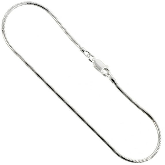 925 Sterling Silver Solid Italian Fancy Snake Chain Necklace 1.5mm