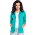 thumbnail image 1 of Hanes Womens Slub Jersey Hoodie, L, Eco Teal, 1 of 4