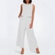 thumbnail image 3 of Conjunto de dos piezas de lino liso para mujer: chaleco sin mangas y pantalones de cintura alta y pierna ancha, bolsillos laterales, ropa informal de verano - Tallas S-XXXXL, 3 of 6