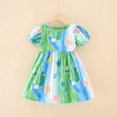 thumbnail image 1 of Vestido de algodón con flores para niñas pequeñas y medianas de primavera y otoño, vestido de línea A para bebés y niños pequeños, 1 of 5