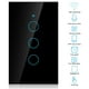 thumbnail image 2 of Interruptor de luz inteligente Amonsee pantalla táctil WIFI Compatible con Alexa Google 100-250V negro, 2 of 6