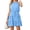 Sky blue, variant on Sleeveless Women Chiffon Spaghetti Halter Ruffle Sun Flowy Dress