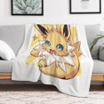 thumbnail image 3 of Pokemon Eevee Jolteon Throw Blanket Cute Flannel for Boys Girls Men Women, 3 of 7