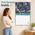 thumbnail image 4 of 2027 12‑Month Spiral Wall Calendar, Floral Art Pattern Wall‑Hanging Planner, Daily To‑Do & Shopping List Organizer for Home Office Study, 4 of 9