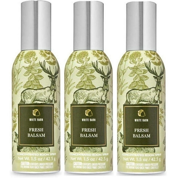 White Barn FRESH BALSAM [3-PACK] Concentrated Room Spray 1.5 Ounce -Bath and Body Works