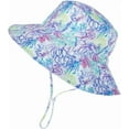 thumbnail image 3 of Baby Sun Hat UPF 50+ Wide Brim Bucket Hat - Adjustable Infant Toddler Sun Protection for Beach & Outdoor (Colorful Printed,6-24 Months), 3 of 6