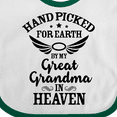 thumbnail image 3 of Inktastic Handpicked for Earth by My Great Grandma in Heaven Boys or Girls Baby Bib, 3 of 3