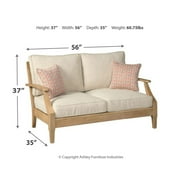 Signature Design by Ashley Clare View Patio Loveseat in Beige