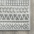 thumbnail image 3 of nuLOOM Tinsley Faded Geometric Banded Area Rug, 3' x 5', Harper Grey, 3 of 5