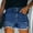 Dark Blue A, variant on OKBOP Blue Women Plus Shorts Clearance Under $10 Wide-Leg Casual Relaxed Fit Ripped Jeans Shorts