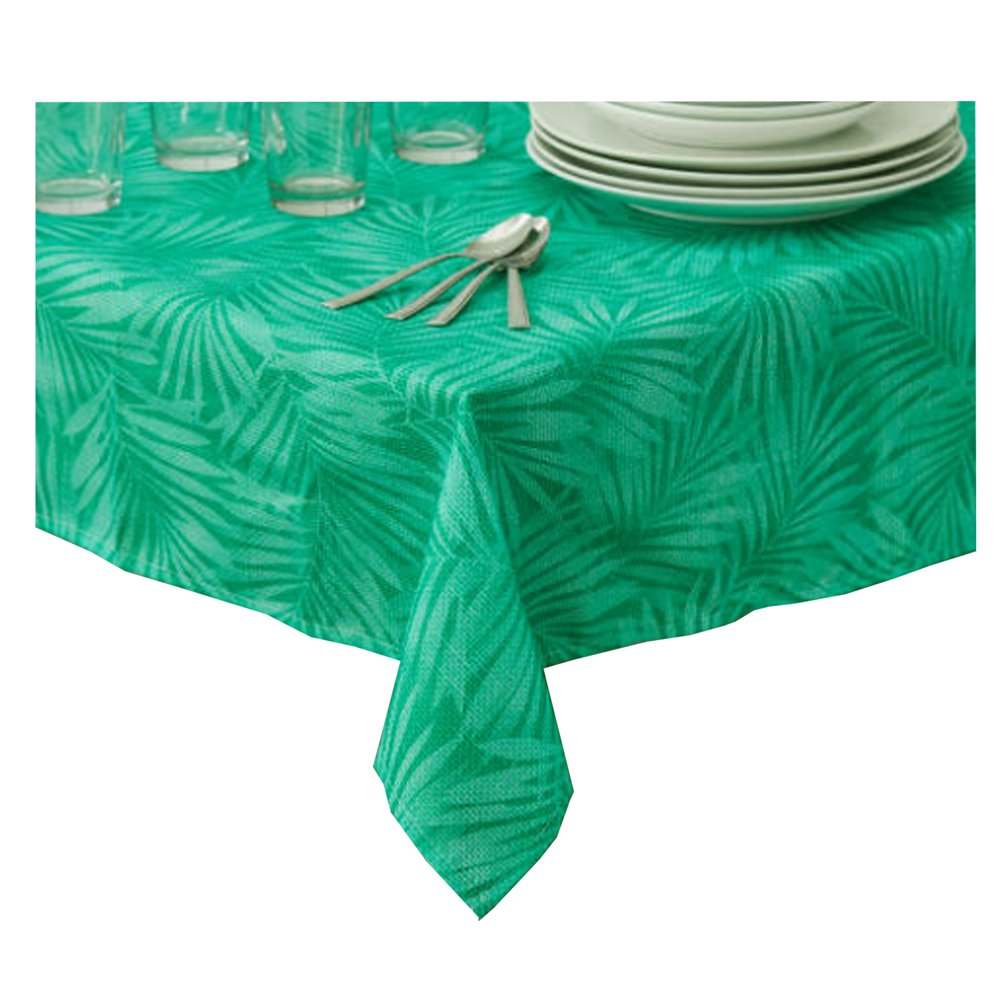 Outdoor Tablecloth with Hole and Zipper for Umbrella Table Tropical
