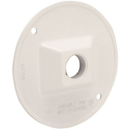 Bell Raco 5193-1 Round Cluster Cover, For Use with Weatherproof Boxes, Die Cast Zinc, Powder Coated