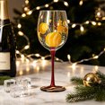 thumbnail image 3 of OCCOA Colorful Painted Christmas Wine Glass Festive Stemware Gift Boxed Art Goblet for Party Home Table Decor Gift Xmas Present, B, 3 of 6