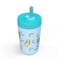 thumbnail image 5 of Zak Designs 12oz Bluey Kids Straw Tumbler, Stainless Steel Vacuum Insulated Kincaid Tumbler with Silicone Straw Utilizing Leak-Proof Valve, Travel Straw Tumbler, 5 of 10