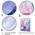 thumbnail image 3 of Designart "Blue and Purple Fluid Ink Art I" Abstract Canvas Wall Art - Modern Purple Abstract Liquid Ink Entryway Wall Art Print, 3 of 6