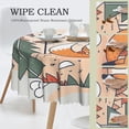 thumbnail image 3 of ZNDUO Love Happy Little Fox Pattern Round Tablecloth, Anti-fouling and Anti-wrinkle Washable Polyester Table Cloth, 60 inch, 3 of 8