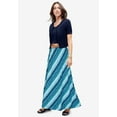 thumbnail image 5 of Jessica London Women's Plus Size Casual Wide Elastic Pull-On Lightweight Maxi Skirt, 5 of 5
