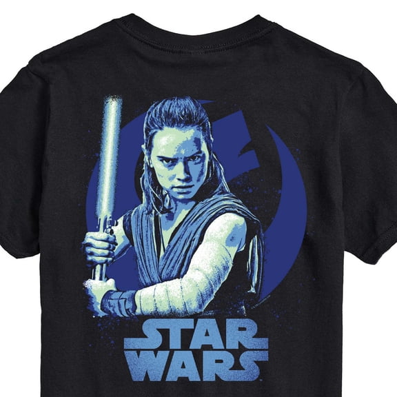 Star Wars - Rey Blue Grunge - Men's Short Sleeve Graphic T-Shirt