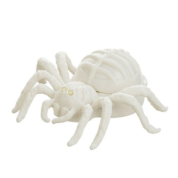 Large White Spider Decoration Realistic Halloween Prop, Creepy Fake Spider for Parties, Haunted House, Indoor Outdoor Decor, Durable and Reusable, 12 Inch