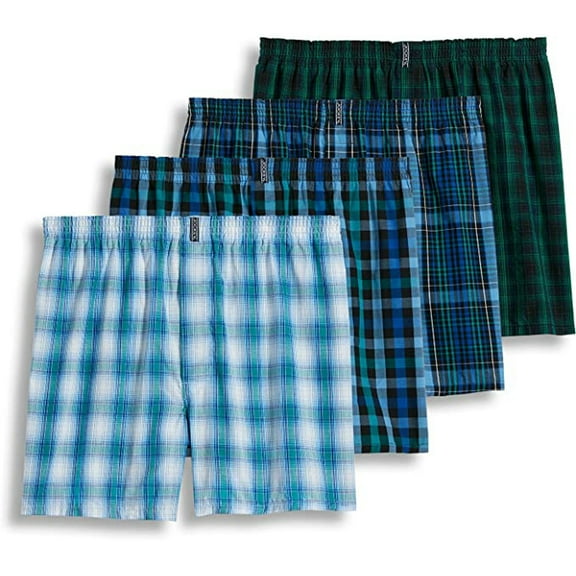 Jockey Men's Underwear Classic Full Cut Boxer - 4 Pack, Assorted, Small