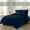 Navy/Yellow, variant on NEW - Elegant Comfort Goose Down Alternative Reversible 3pc Comforter Set- Available in Various Sizes & Colors - Full/Queen, Yellow/Gray