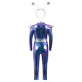 thumbnail image 5 of FYEGRE Kids AI Astronaut Alien Robot Role Play Fancy Performance Court Dress Party Outfit for Girls Halloween Green 7-8 Years, 5 of 6