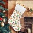 thumbnail image 5 of Gingerbread Men Pine Cones Christmas Stockings Winter Christmas Presonalized Large Stocking Sock, Set of 2 Xmas Party Winter Decor Candy Bag Family Holiday Gift, 17.7 Inch, 5 of 7