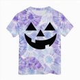 thumbnail image 2 of Futezty Halloween Shirt for Toddler Boy Girl Tie Dye Short Sleeve Tshirt Pumpkin Face Graphic Clothes Tee Tops Halloween Shirts for Kids 12M-13T, 2 of 5
