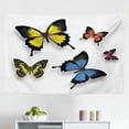 thumbnail image 1 of Butterfly Tapestry, Different Size Butterflies on Plain Background Wild Nature Graphic Bohemian Print, Fabric Wall Hanging Decor for Bedroom Living Room Dorm, 2 Sizes, Multicolor, by Ambesonne, 1 of 1