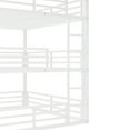 thumbnail image 2 of URTR Queen over Queen over Queen Bunk Bed, Metal Triple Bunk Bed with Safety Guardrails, Heavy-duty Bunk Bed for 3, Noise-reduced Design, White, 2 of 9