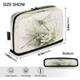 thumbnail image 3 of Standing Pencil Case with Base Large Capacity Stationery Pouch Pen Bag with Zipper for Women Men Dragonflies with White Daisies, 3 of 7