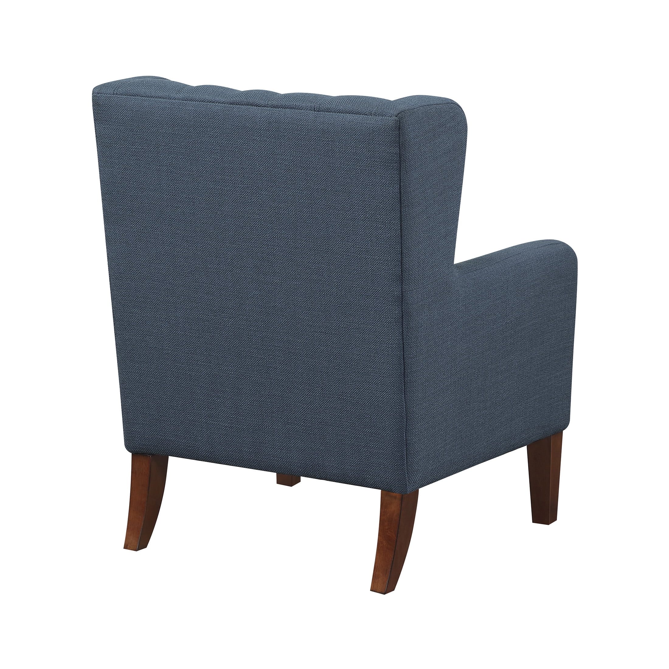 OakvillePark Varen Textured Fabric Buttom-Tufted Wing Back Accent Chair, Blue