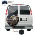 thumbnail image 4 of KAKALAD Eagle And American Flag 01 Spare Tire Cover Universal Vehicle Accessories Buckle Car Tools 17”in, 4 of 6