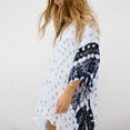 thumbnail image 5 of Generic Beach Cover-ups Women's Wave Point V-Neck Caftans Rayon Ethnic Print Plus Size Caftan Over-Sized Half-Sleeve Kaftan, 5 of 7