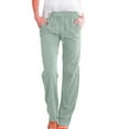 thumbnail image 2 of Pants For Women High Waisted Wide Leg Casual Drawstring Elastic Trousers Comfy Straight Long With Pockets Gray M, 2 of 5