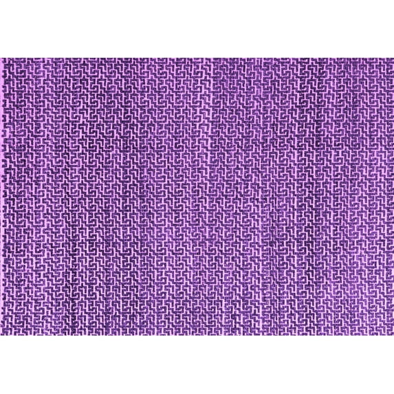 Ahgly Company Indoor Rectangle Abstract Purple Modern Area Rugs, 5' x 7'