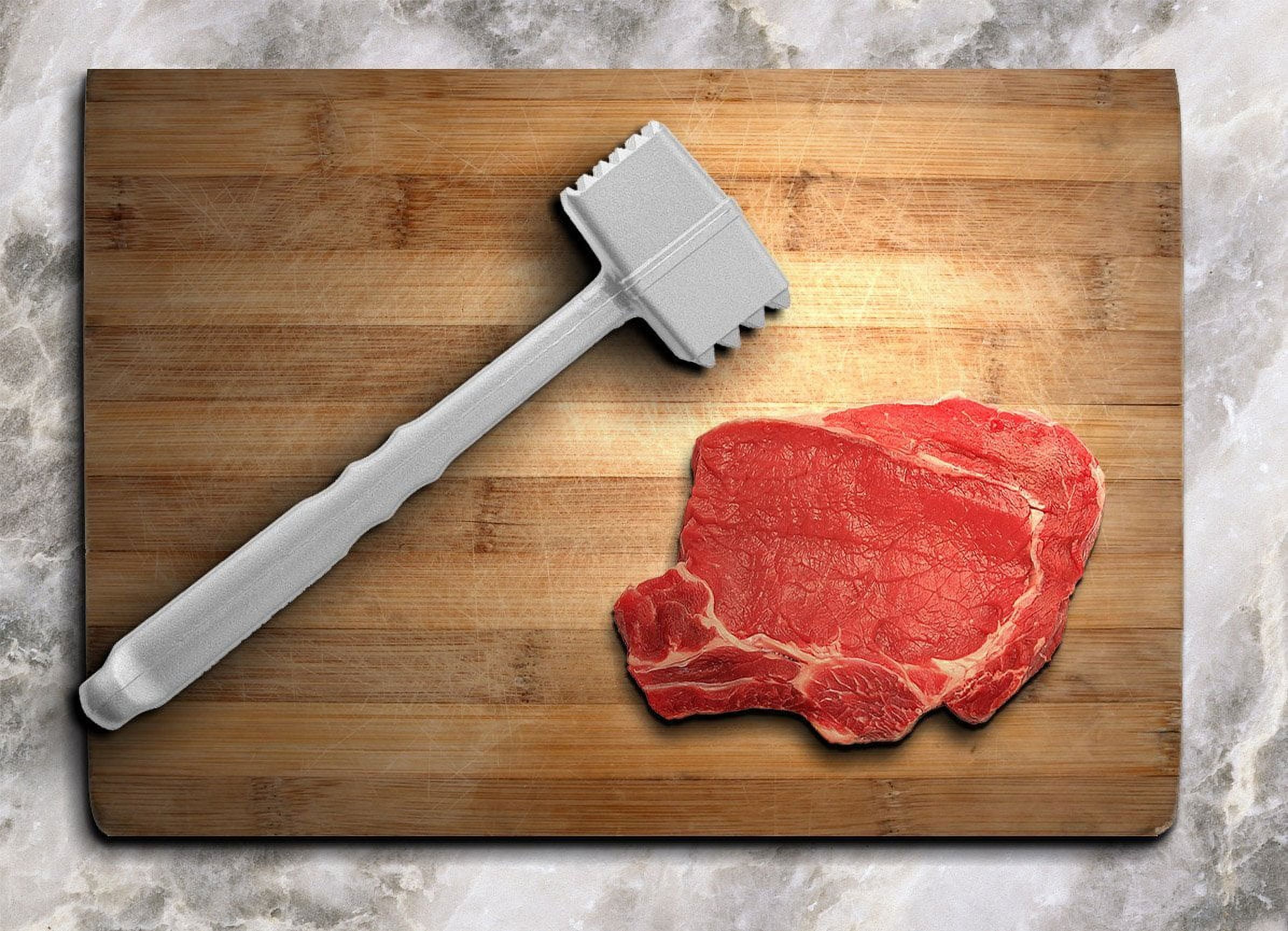 Verpetridure Knock Meat Hammer Steak Hammer Steak Hammer Alloy Rib Breaker Tender Meat Double-Sided Meat Hammer, Size: One size, Silver