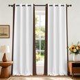 thumbnail image 5 of Minimalist White And Brown Stripe Blackout Curtains,Room Darking Thermal Insulated Window Drapes For Bedroom,2 Panels,Grommet Top,52x63 Inch, 5 of 8