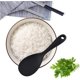 thumbnail image 5 of Cucharas para servir, 2 juegos de cucharas para servir arroz, utensilios de cocina de silicona para arroz, puré de patatas o más (negro), 5 of 5