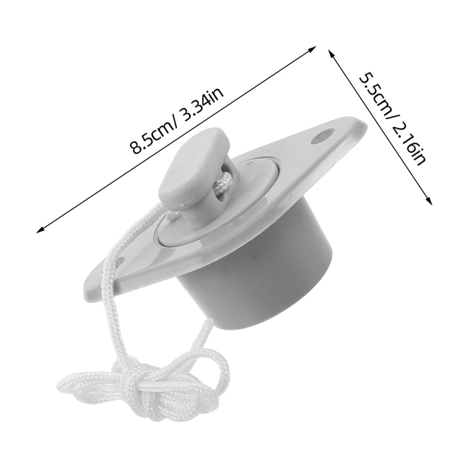 DEEPCRAFF Marine Deck Drain Plug PVC Kayak Replacement Scupper Valve for Canoe Drain