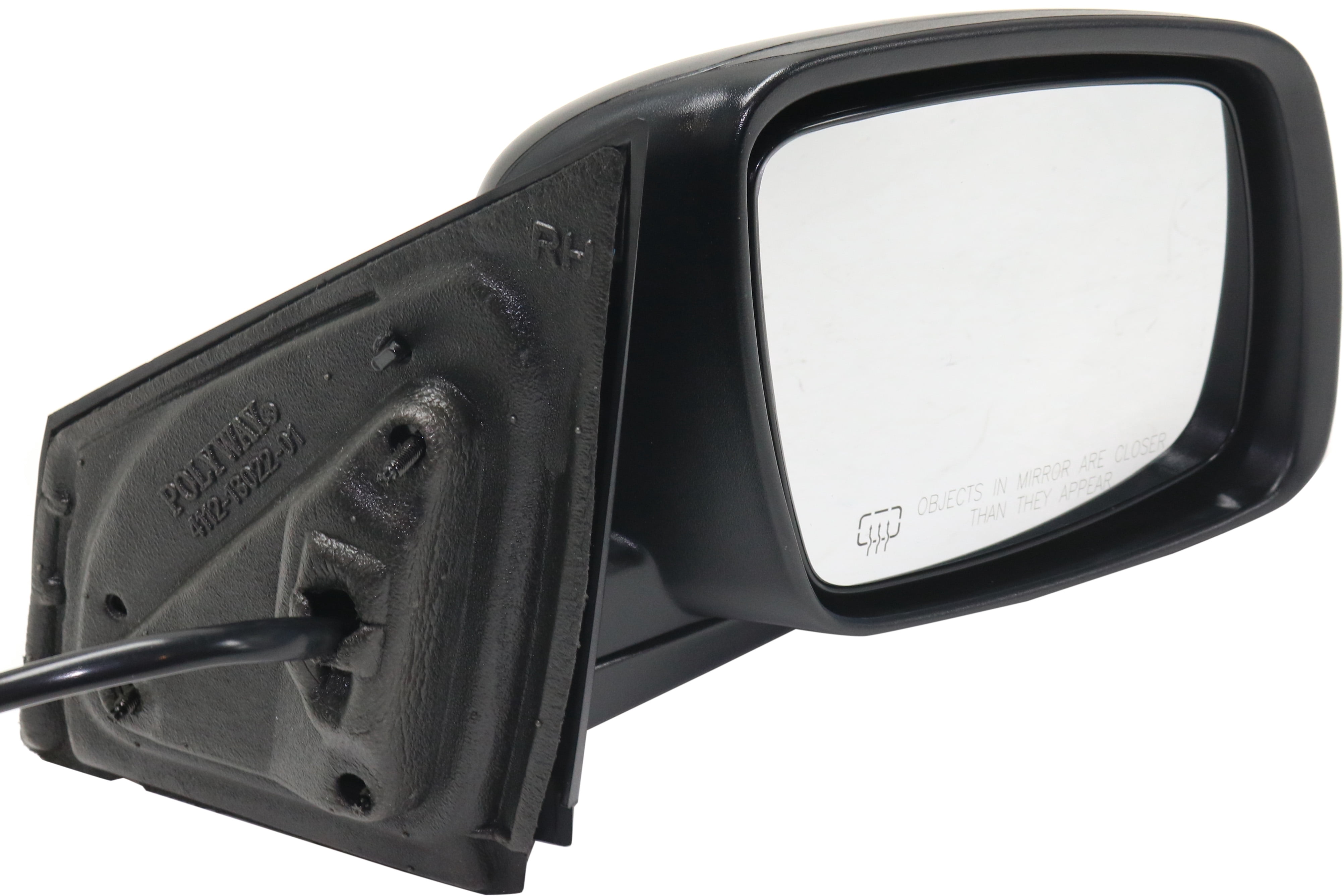 Mirror Compatible With 2016-2018 Dodge Journey Right Passenger Side Heated Textured Black Kool-Vue