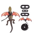 thumbnail image 1 of Leather Harness Leash Wing Design Adjustable Outing Walking Leash For Bearded Dragon  Reptiles, 1 of 9