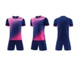 thumbnail image 2 of Toddler Boy Outfits 2 Piece Soccer Gradient Print Short Sleeve Crew Neck T-Shirt Top And Shorts Sports Baby Boys' Clothing Sets, 2 of 3