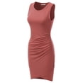 thumbnail image 2 of Doublju Women's Round Neckline Sleeveless Bodycon Midi Dress (S-3X), 2 of 4