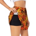 thumbnail image 3 of Lsque Sunflower4 Printed Women's Running Shorts with Liner Pockets,Elastic Quick Dry Workout Athletic Gym Yoga Shorts,Womens High Waist Shorts-XX-Large, 3 of 9