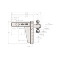 thumbnail image 2 of Bulletproof Hitches Trailer Hitch Ball Mount HD258 For 2-1/2 Inch Receiver; Lockable Lock Sold Separate; 22 000 Pound Gross Trailer Weight; Adjustable 8 Inch Drop/8 Inch Rise; Non Swivel, 2 of 11