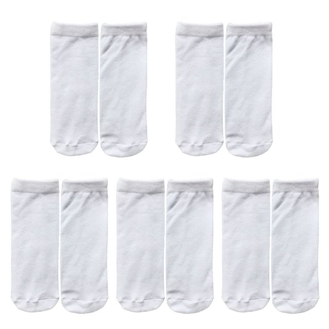 Dsseng 5 Paires/ensemble Chaussettes Vierges pour Sublimation Chaussettes Vierges Imprimables Blanches pour Sublimation